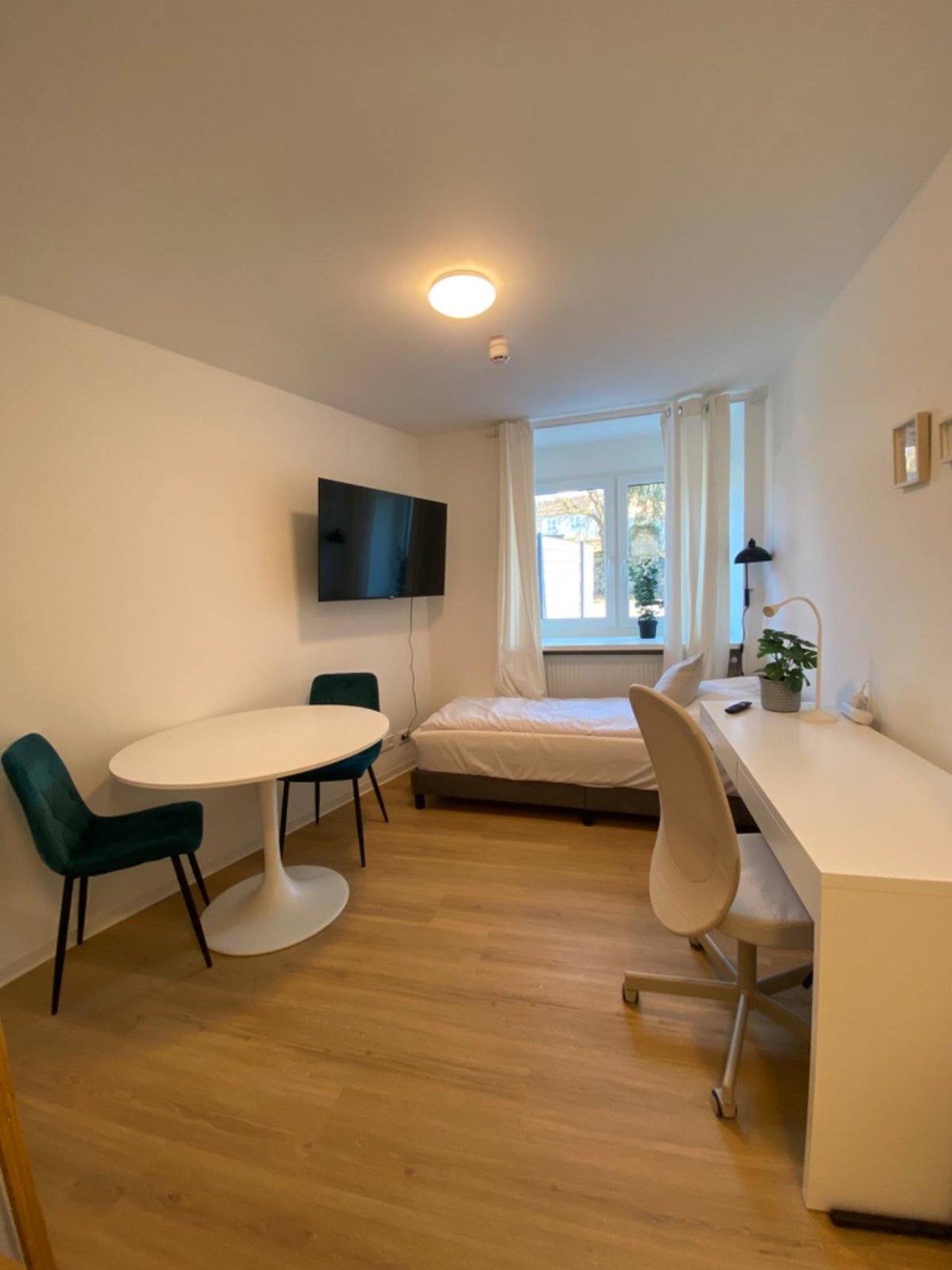 Wohn-/Schlafbereich mit Schreibtisch Wohn-/Schlafbereich mit Schreibtisch