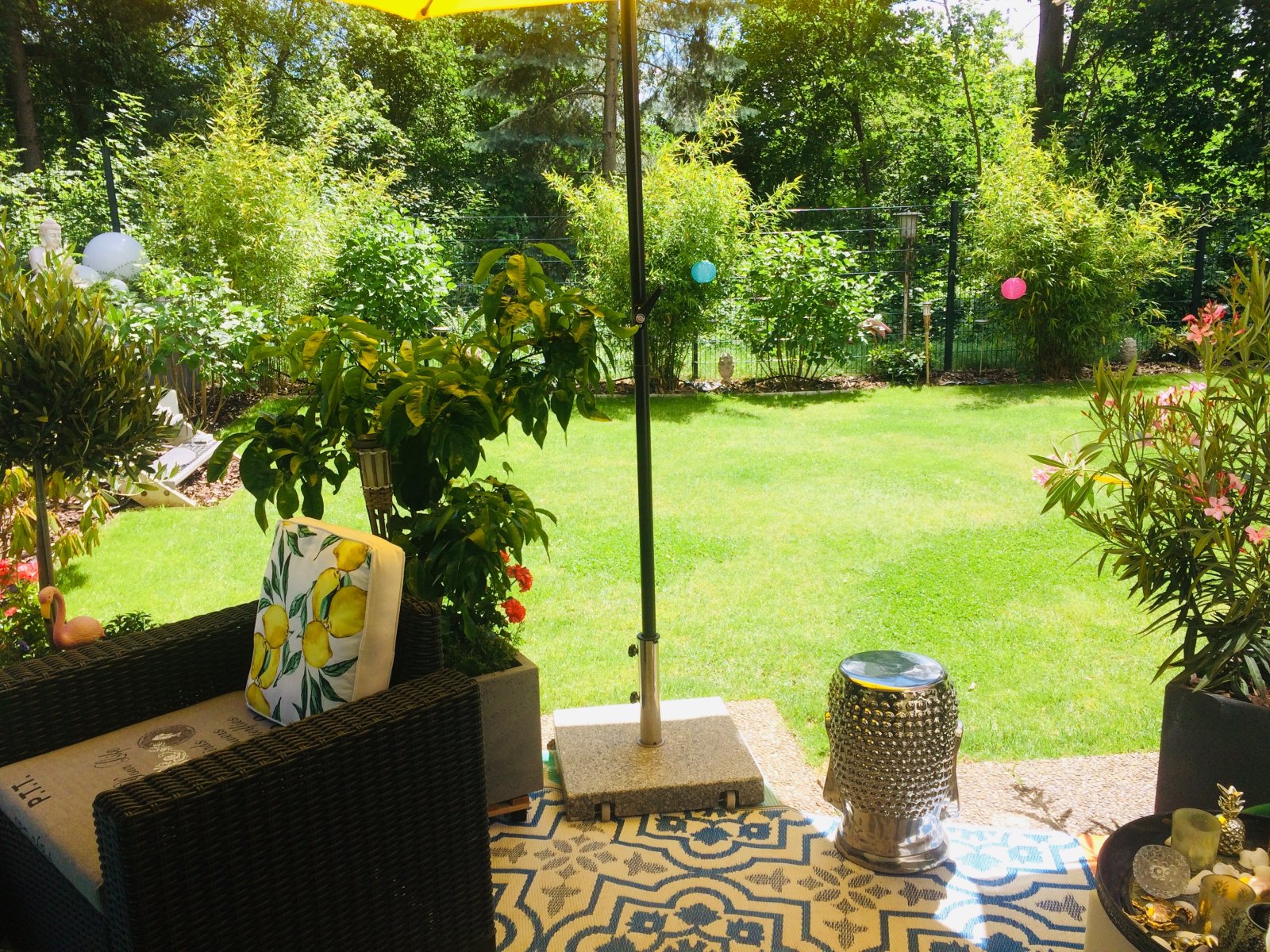 Terrasse mit Blick ins Grüne!